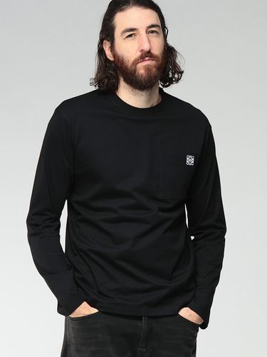 LOEWE (ロエベ) アナグラム刺繍 ポケット クルーネック 半袖 Tシャツ