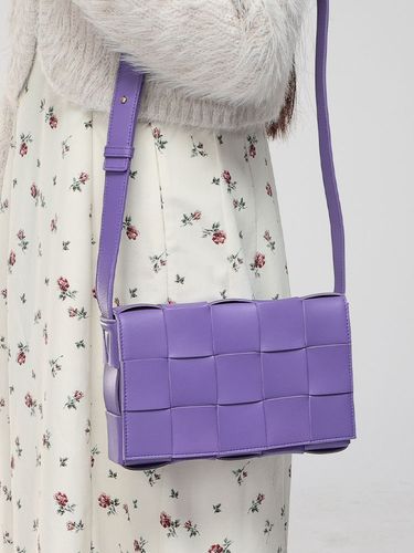 ボッテガヴェネタ　レザーベルト　イントレチャート　パープル ボッテガヴェネタレザーベルトイントレチャートパープル