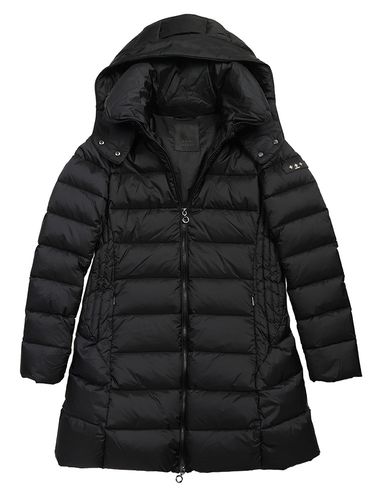 HERNO (ヘルノ) ロゴ ファーカラー フルジップ ロング丈 ダウンコート