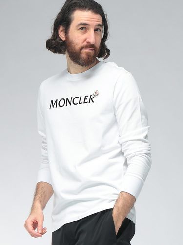 【良品】モンクレール 長袖ポロシャツ ロゴワッペン スリムフィット 襟裏ロゴ MONCLER（モンクレール） 25SSモデル ワッペン+スリーブライン 鹿の子