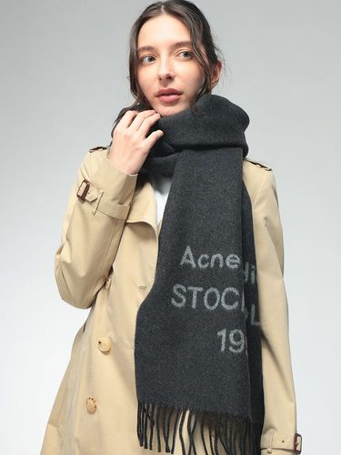 Acne Studios (アクネストゥディオズ) モヘヤ混 チェック柄 マフラー