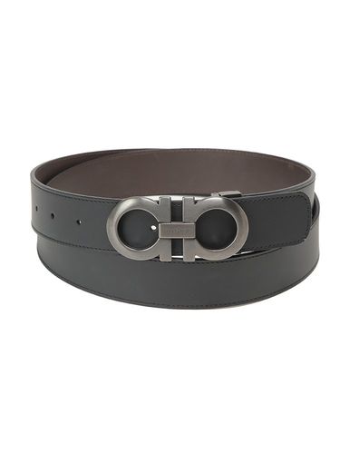 Ferragamo ガンチーニ ゴールドバックルベルト ダークパープル/紫 Salvatore Ferragamo (サルバトーレフェラガモ) レザー リバーシブル
