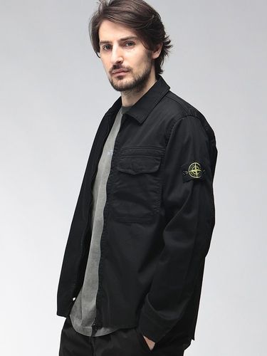 Stone  ナイロンジャケット ナイロンシャツ　ブラック　Mサイズ STONE ISLAND (ストーンアイランド) メンズ ナイロン ジャケット NYLON