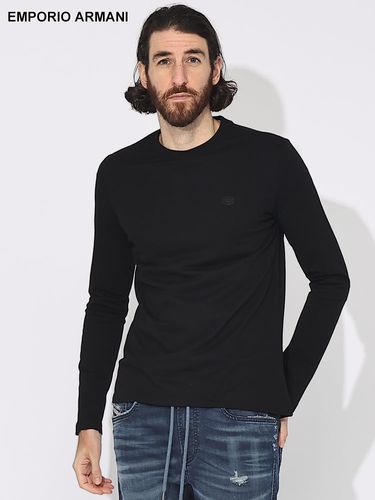 EMPORIO ARMANI (エンポリオアルマーニ) ワンポイント Vネック 半袖