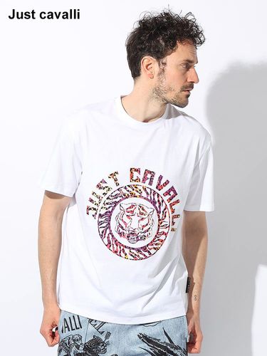 Just cavalli (ジャスト カヴァリ) フロントロゴ クルーネック 半袖 T