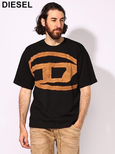 DIESEL (ディーゼル) トロンプルイユ 総柄プリント クルーネック 半袖