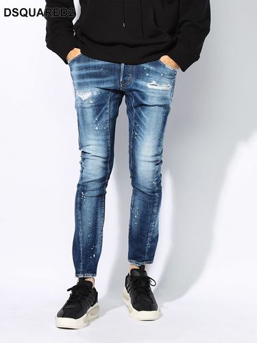DSQUARED2 ダメージデニム 44 タィディバイカー DSQUARED2 (ディースクエアード) ダメージ ボタンフライ