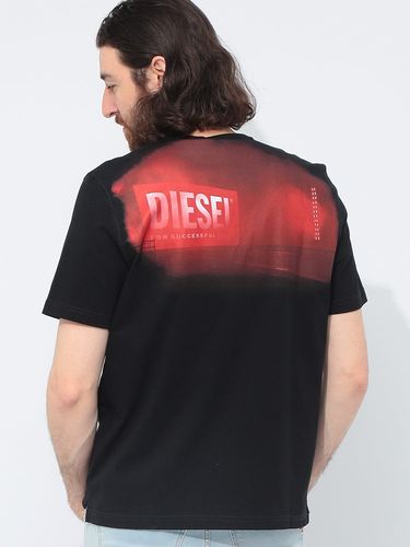 DIESEL (ディーゼル) ビッグオーバル刺繍 クルーネック 半袖 Tシャツ