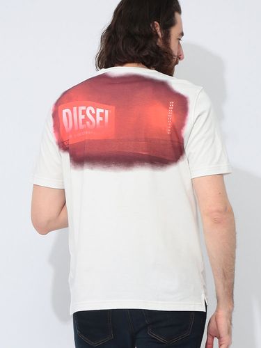 DIESEL (ディーゼル) ビッグオーバル刺繍 クルーネック 半袖 Tシャツ