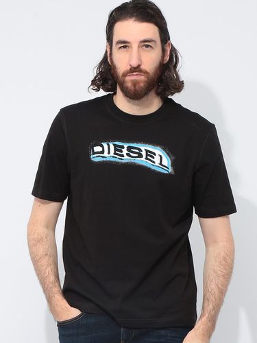 DIESEL (ディーゼル) デジタルプリント クルーネック 半袖 Tシャツ