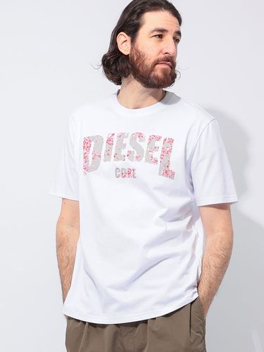 DIESEL (ディーゼル) ビッグオーバル刺繍 クルーネック 半袖 Tシャツ