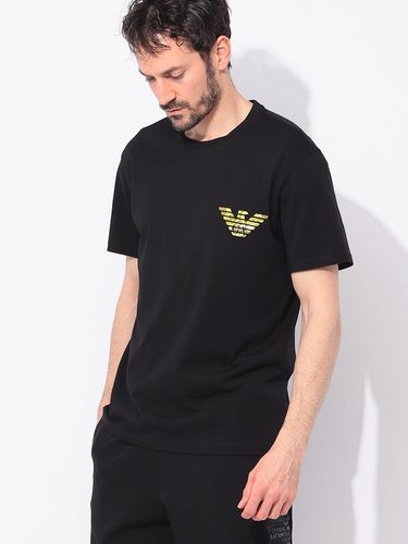 EMPORIO ARMANI (エンポリオアルマーニ) 胸ロゴ ハーフジップ 半袖