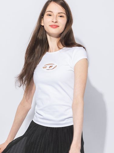 DIESEL (ディーゼル) オーバルD クルーネック 長袖 Tシャツ