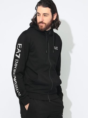 【未使用品】エンポリオアルマーニ イーグルロゴ フルジップパーカー ブラック S 未使用品】エンポリオアルマーニ イーグルロゴ フルジップ