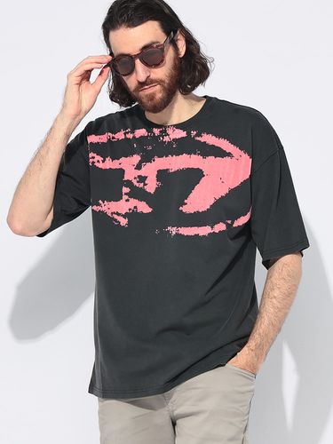 DIESEL (ディーゼル) ビッグオーバル刺繍 クルーネック 半袖 Tシャツ