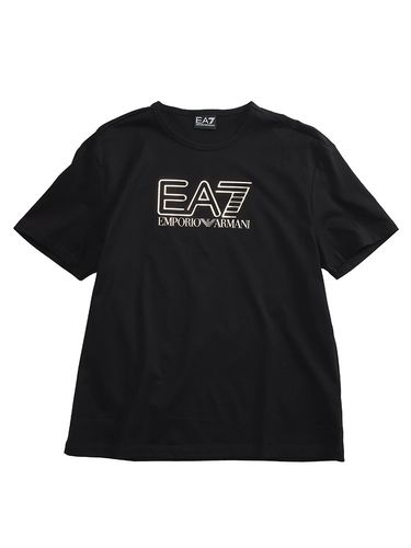 EMPORIO ARMANI (エンポリオアルマーニ) ラインストーンロゴ クルー EMPORIO ARMANI (エンポリオアルマーニ) ラインストーンロゴ クルー