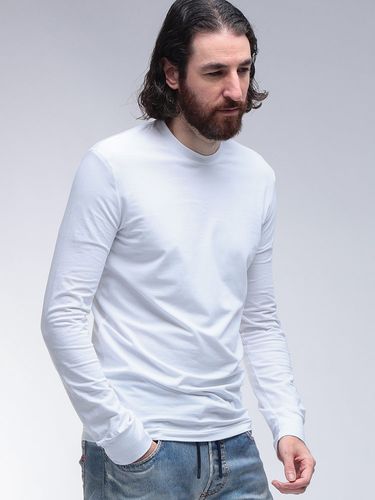 DSQUARED2 (ディースクエアード) ロゴ刺繍 クルーネック 長袖 Tシャツ