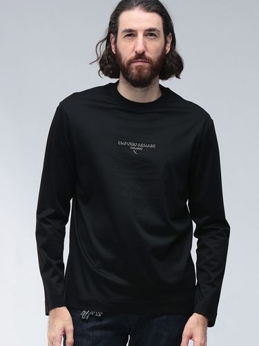 AMI PARIS (アミパリス) ワンポイント クルーネック 長袖 Tシャツ AMI