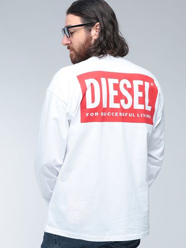 DIESEL (ディーゼル) ロゴ バックロゴ プリント クルーネック コットン
