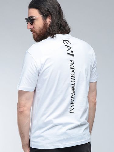 【美品】 EMPORIO ARMANI 半袖Ｔシャツ I42 ホワイト 立体ロゴ Next：日本 ホワイト - Emporio Armani レギュラーフィット ロゴ T