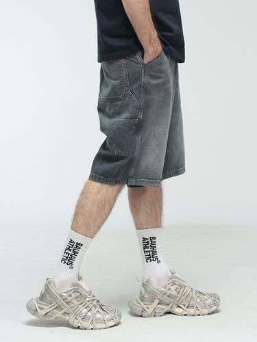 DIESEL (ディーゼル) ロゴ ダメージ加工 ボタンフライ デニム パンツ D