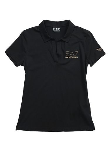 EMPORIO ARMANI (エンポリオアルマーニ) ラインストーンロゴ クルー EMPORIO ARMANI (エンポリオアルマーニ) ラインストーンロゴ クルー