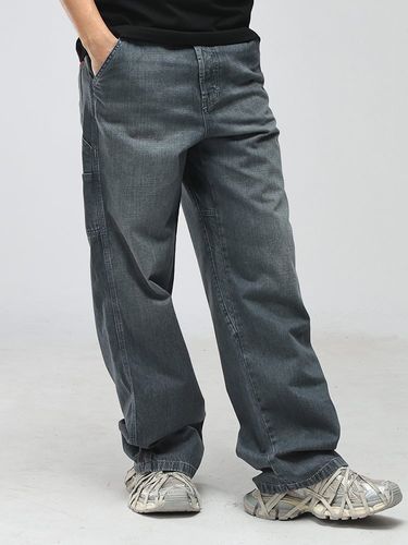 DIESEL (ディーゼル) ロゴ ダメージ加工 ボタンフライ デニム パンツ D