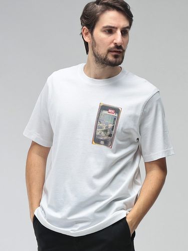 DIESEL (ディーゼル) オーバルDロゴ フロッキープリント クルーネック