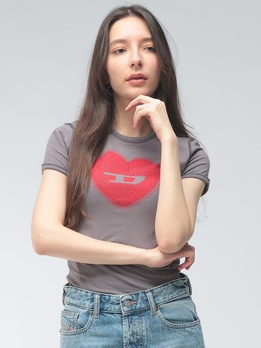 DIESEL (ディーゼル) レディース Tシャツ 半袖 T-UNCUTIES-LONG-S12