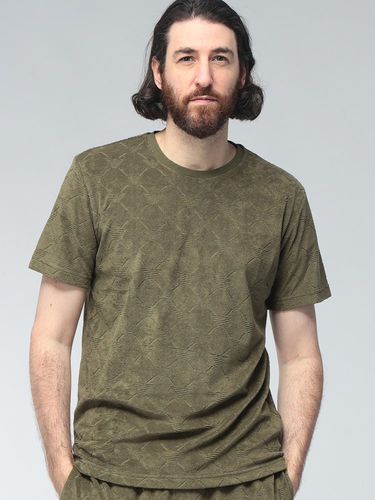 DIESEL (ディーゼル) メンズ Tシャツ 半袖 迷彩柄 ワンポイント クルー