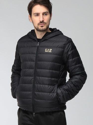 EMPORIO ARMANI (エンポリオアルマーニ) フード付き ジャガードロゴ