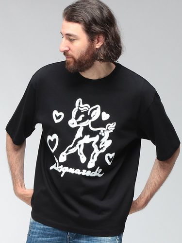 DSQUARED2 (ディースクエアード) プリント クルーネック 半袖 Tシャツ