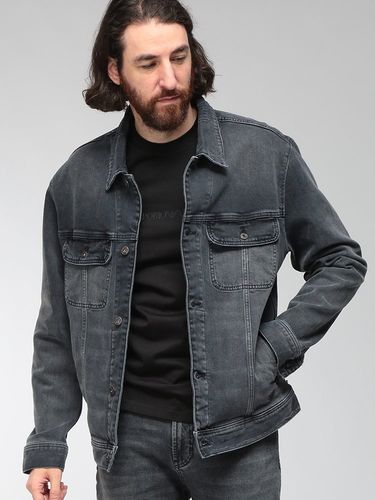 DIESEL (ディーゼル) デニム レザーコンビネーション ジップ ブルゾン