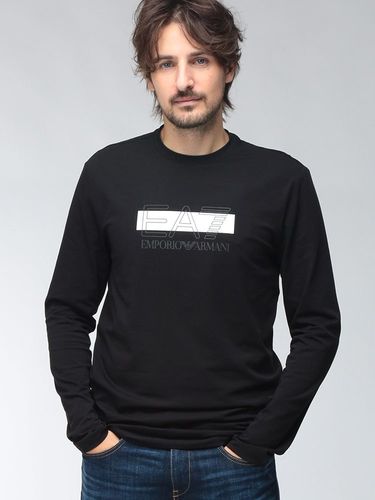 DIESEL (ディーゼル) ロゴ オーバルD クルーネック コットン 長袖 T