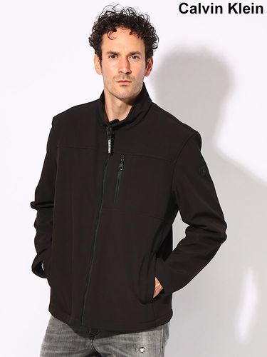 タグ付 未使用品 近年モデル カルバンクライン スタンドカラー ブルゾン XL Calvin Klein (カルバンクライン) 袖ロゴ スタンドカラー フルジップ