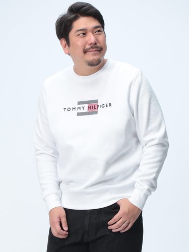 トミーフィルガー　デニム　裏起毛　パーカー　大きいサイズ TOMMY HILFIGER トミーヒルフィガー 裏起毛 ロゴプリント プルオーバー