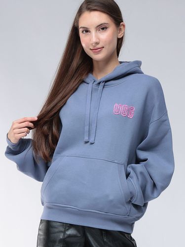 UGG (アグ) レイ ファジー ロゴ フーディ プルオーバー パーカー