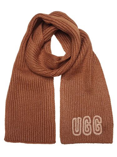 UGG マフラー UGG (アグ) ロゴ ボア マフラー fluff Scalloped Scarf フラッフ