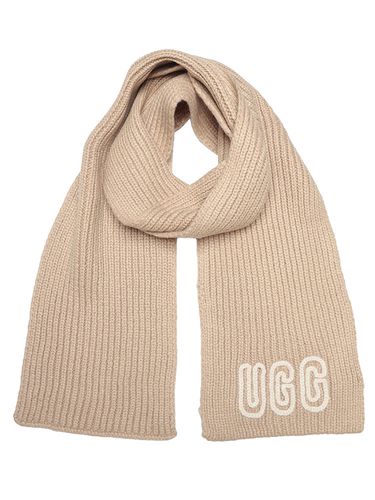 UGG (アグ) ロゴ ボア マフラー fluff Scalloped Scarf フラッフ