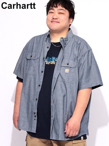 シャツ 長袖 メンズ 大きいサイズ ワンポイント ボタンダウン ワーク