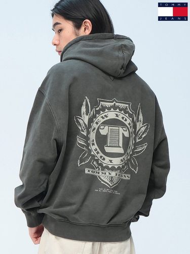 TOMMY JEANS (トミージーンズ) 裏起毛 パーカー 長袖 フルジップ ワン