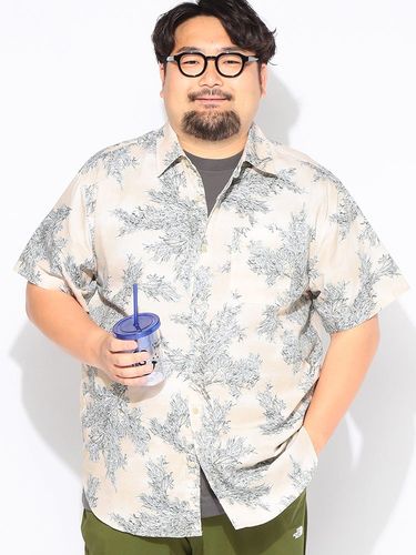 シャツ 半袖 メンズ 大きいサイズ ボタンダウン アロハシャツ