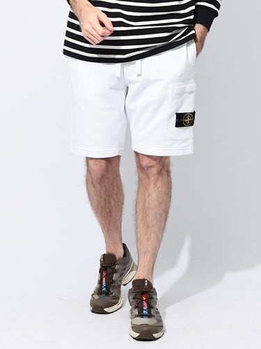 STONE  ホワイト　カーゴショートパンツ STONE ISLAND (ストーンアイランド) ストレッチコットン カーゴ