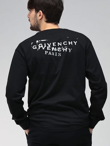 GIVENCHY (ジバンシィ) コットン コントラストステッチ ロゴ クルー