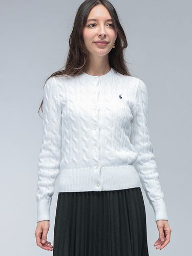 courreges (クレージュ) ショルダースナップ ロゴ刺繍 リブニット