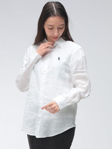 AMI PARIS (アミパリス) レディース シャツ 長袖 エンボスロゴ ボタン