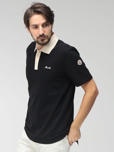 MONCLER (モンクレール) メンズ ポロシャツ 半袖 3連ワッペン