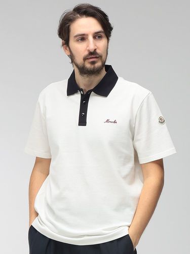MONCLER (モンクレール) メンズ ポロシャツ 半袖 3連ワッペン