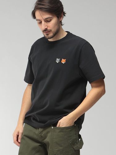 Maya 2点セット メゾンボネットベルト メゾンキツネ Tシャツ メゾン キツネ ダブルフォックスヘッド パッチ クラシック Tシャツ