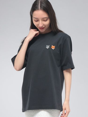 メゾンキツネ  ワンポイント Tシャツ ネイビー レディース MAISON KITSUNE（メゾン キツネ） Tシャツ レディース 半袖 ワン